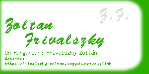 zoltan frivalszky business card